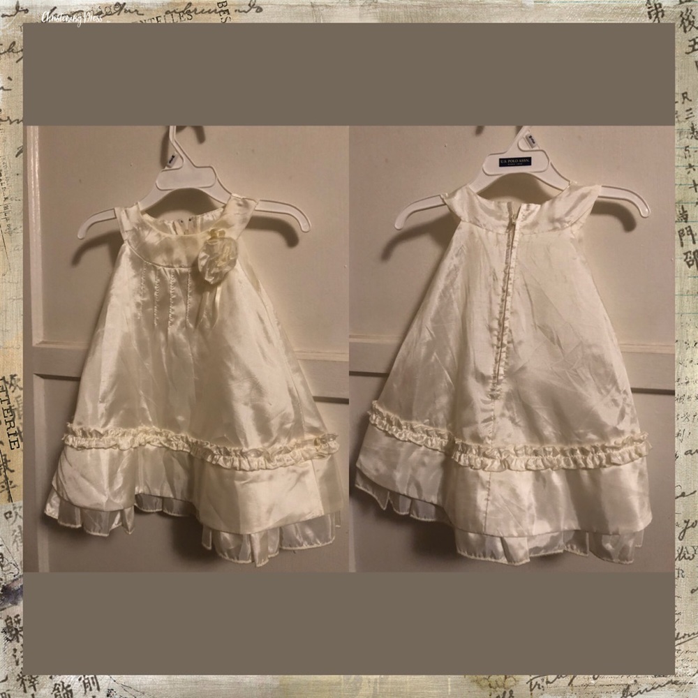 Sweet Kids - Beige Off White Dress